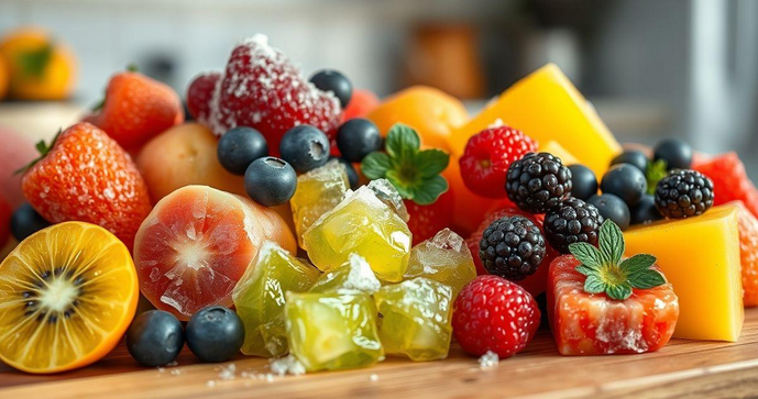 Conveniência em polpa congelada de frutas